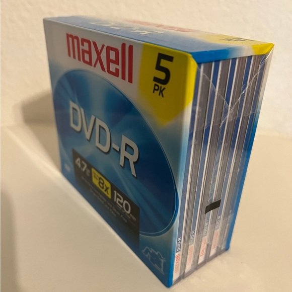 💿 BEST PRICE 5 Maxwell DVD-R DVD 4.7 gb 8x 120 min SP mode Write-Once NIP NWB - Picture 3 of 3